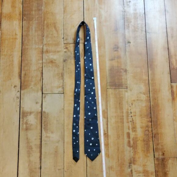 Old navy Tie Size 8 Boys Navy Blue White Design Easter Preppy Wedding Formal - Picture 2 of 6